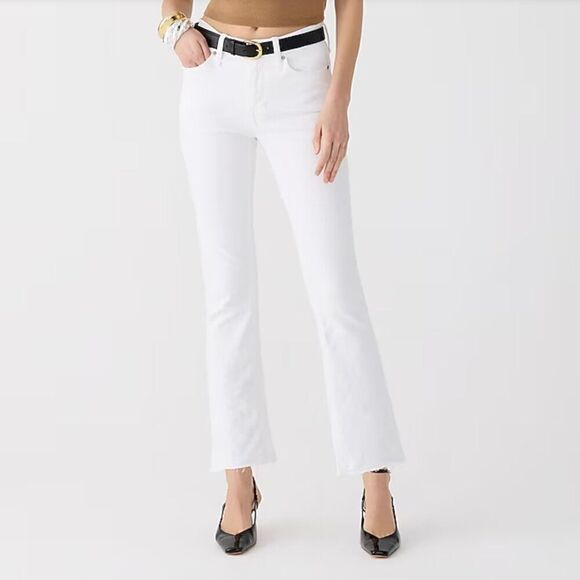 J. CREW Billie Demi Boot Crop jeans white NWT size 24 - Picture 1 of 11